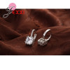 Jemmin Promotion Price Fashion Earrings Silver Jewelry For Women/Girls Wholesale Earring Shiny Square Cut Wholesale