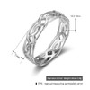 Trendy 100% Real 925 Sterling Silver Size Rings for Women Female Twisted Woven Design Finger Ring Jewelry Gift (Lam Hub Fong)