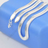 Nice 925 Silver Sterling Silver Smooth Snake Man Necklace Chain 16-24Inch  With Lobster Clasps Set Jewelry