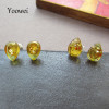 Yoowei 100% Amber Earrings Wholesale 3 Optional Tiny Teardrop Chic Creative Natural Baltic Amber Stud Earrings Jewelry Supplies