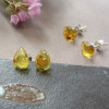 Yoowei 100% Amber Earrings Wholesale 3 Optional Tiny Teardrop Chic Creative Natural Baltic Amber Stud Earrings Jewelry Supplies
