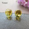 Yoowei 100% Amber Earrings Wholesale 3 Optional Tiny Teardrop Chic Creative Natural Baltic Amber Stud Earrings Jewelry Supplies