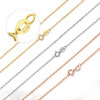 AINUOSHI Luxury Pure 18K Solid Rose Gold Yellow Gold White Gold O Shape Women Necklaces For Engagement Pendant 45cm 18'' Chain