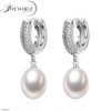 Real freshwater pearl earrings for women,925 silver earrings fine jewelry girls natural pearls trendy wedding earrings white