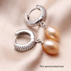 Real freshwater pearl earrings for women,925 silver earrings fine jewelry girls natural pearls trendy wedding earrings white