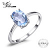 JewelryPalace Oval 1.5ct Natural Sky Blue Topaz Birthstone Solitaire Ring Solid 925 Sterling Silver Fine Jewelry For Women Gift