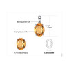 JewelryPalace Oval 1.7ct Natural Citrine Birthstone Solitaire Pendant 925 Sterling Silver Not Include a Chain Jewelry 
