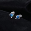 JewelryPalace Oval 1.1ct Natural London Blue Topaz Stud Earrings 925 Sterling Silver Gemstone Jewelry Earrings Women 2018 Trendy