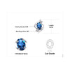 JewelryPalace Oval 1.1ct Natural London Blue Topaz Stud Earrings 925 Sterling Silver Gemstone Jewelry Earrings Women 2018 Trendy