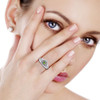 925 Sterling Silver Rings Women Wedding Jewelry Created Peridot Topaz Ruby Lady Princess Crown Rings Evening Party Dress Jewelry