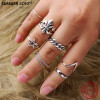 Summer love 100% Real 925 Sterling Silver Vintage Cross Rings for Men Women Thai Silver Open Rings Chrome Hearts Fine Jewelry 