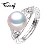 FENASY engagement ring,natural Pearl rings for women,Freshwater pearl jewelry,Bohemian 925 sterling silver ring 2018 new