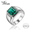 Jewelrypalace Solid 925 Sterling Sliver Men Luxury 2.7ct Created Emerald Anniversary Wedding Ring Genuine Fine Jewelry