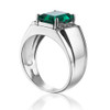 Jewelrypalace Solid 925 Sterling Sliver Men Luxury 2.7ct Created Emerald Anniversary Wedding Ring Genuine Fine Jewelry