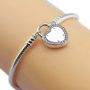 Bracelet Sterling-Silver-Jewelry Lock Your Promise BangleS &amp; Bracelets for Women Jewelry Pulseira Masculina Feminina Silver 925