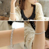 Elensan Roman Bracelets  Bangles Women's Platinum-Plated Real S925 Sterling Silver Tennis Best Friends Girls Gifts for Woman