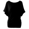 LASPERAL Brand T Shirt for Women Batwing Sleeve Tshirt Tops Solid O-Neck Cotton Summer Top Tees Female Plus Size Casual Shirts
