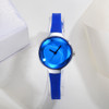 Gem jewelry watch Luxury Fashion gift Leather Band Analog Quartz Round Wrist Watches