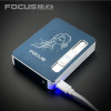 New 1pcs Focus 10 automatic Cigarette cases with USB charging lighter and lighter cigarette box With gift Box YH022