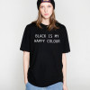 THE COOLMIND short sleeve women tshirt casual cotton black is happy color printed women's t shirt tops tee shirts cool t-shirt