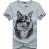 BINYUXD New Summer Brand large size 3D Wolf head T-shirt man round collar short sleeve T-shirt men fashion t shirt short sleeves