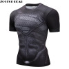 Superman Tshirts Men Compression Shirts Batman Tops The Flash T-shirts Fitness Crossfit Tees Bodybuilding camiseta rashguard
