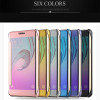 Smart Leather View Case For Samsung Galaxy S8 S7 Edge S6 Note 8 5 Mirror Flip Stand Cover For Samsung s9 s9 plus A5 A7 A8 J3 J5
