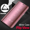 NAGFAK Flip View Mirror Phone Case For Samsung Galaxy S9 Plus S8 Plus Luxury Smart Flip Cover For Samsung Note 8 S7 S6 Edge Case