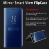 For Samsung Galaxy S9 S8 Plus S6 S7 Edge Note 8 Smart Clear Mirror View Case For Samsung A3 A5 A7 J3 J5 J7 2017 Flip Stand Cover