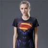 Marvel Heroes T Shirt Women T-shirt Fashion Caption America 3D Print Avenger Compression Shirts Tops Superman Shirt Tights
