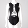 Sleeveless Backless Tie Back Snap Buttons Lace Up Women's Bodysuits Summer Spring Cotton Playsuits Jumpsuits Bodice Rompers New