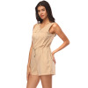 Sexy Sleeveless Bodysuit Women Jumpsuit Shorts Romper Summer V-neck Zipper Pockets Playsuit Fashion Beach Overalls