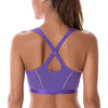 SYROKAN Women's High Impact Front Closure Racerback Full Support Sports Bra