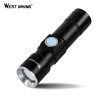 WEST BIKING Bike Light Ultra-Bright Stretch Zoom CREE Q5 200m Bicycle Front LED Flashlight Lamp USB Rechargeable Cycling Light