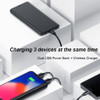 Baseus LCD 8000mAh QI Wireless Charger 2A Dual USB Power Bank For iPhone X 8 Samsung S9 Battery Charger 5W Wireless Charging Pad