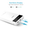 PISEN Fast Charge Power Bank 20000 mAh 2 USB Portable Charger PowerBank 18650 External Battery For Xiaomi Mi A1 Phone PoverBank