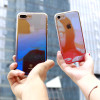 Baseus Luxury Gradient Case For iPhone 7 Plating Blue Ray Light Ultra Thin Plastic Case For iPhone 7 7 Plus 8 8 Plus Coque Funda