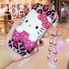 for iphone 7 7Plus 3D Bling Bling Crystal Pearl Hello Kitty Cabochon DIY phone Case For iphone X 6 6s 6Plus 8 8plus Luxury Cover