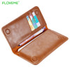 FLOVEME 5.5 Inch Universal Wallet Pouch Case For iPhone 6 6s Plus Genuine Leather For iPhone 7 7 Plus 8 8 Plus Real Leather Case