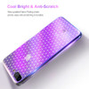 FLOVEME For iPhone 7 Case Luxury Gradient Blue Ray Light Hard PC Phone Cases For iPhone 8 7 Plus Grid Cover Shell Coque Capinhas
