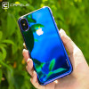 CAFELE Case For iPhone X 10 Originality luxury Aurora Gradient Color Transparent Case For iPhone X 10 light Cover Hard PC Cases