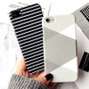 Zebra Stripe Case For iPhone X 8 7 7Plus Black White Painted Hard Protect Capa Coque Phone Case For iPhone 5S 6 6S Plus 6SPlus