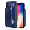 Fashion Flip Leather Case for iPhone X Card Slot Stand Zipper Wallet Case for iPhone 6 6S 7 8 Plus Cover for Samsung S8 Note 8 