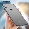 Lovebay Bling Diamond For Apple iPhone X 8 7 6s Plus 5s SE Phone Case Soft Transparent TPU Crystal Phone Case For iPhone 6 Cover