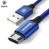 Baseus Reversible Micro USB Cable For Samsung Xiaomi Redmi Note 4X Mobile Phone Data Sync Cable Double-Sided USB Charger Cable