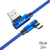 PZOZ 2M usb c cable 3.1 Fast Charging 90 Degree Nylon Braided L Type data Cord Charger For Samsung S8 S9 S7 Note 8 9 Xiaomi mi6