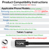 TOPK DLine1 USB Type C Cable Voltage and Current Display Nylon Braided Fast Charging Type-C Cable For Samsung S9 Note 8 USB C 