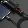 TOPK DLine1 USB Type C Cable Voltage and Current Display Nylon Braided Fast Charging Type-C Cable For Samsung S9 Note 8 USB C 