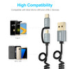 CHOETECH Fast Charging Cables 2 in 1 Micro USB Cable+USB Type C Cable for Samsung for Xiaomi for Nokia N1 Mobile Phone Cables