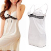 Sexy Women Lingerie Lady Underwear Lace Night Dress White Babydoll Sleepwear with G-string Sleeping Wear Lack Tight Bow